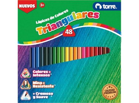  LAPIZ COLOR 48UN. TRIANGULAR TORRE 