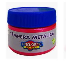  TEMPERA PROARTE METALICA FCO. 100ML ROJO 