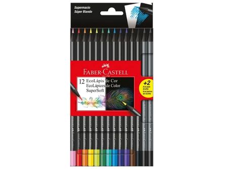  LAPIZ COLOR 12UN. SUPERSOFT ESTUDIO + 2 GRAF FABER 