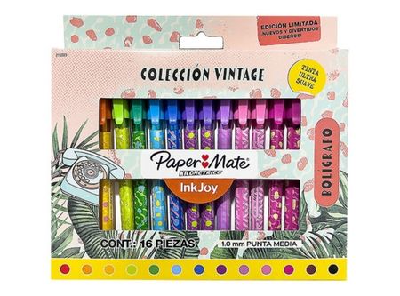  BOLIGRAFO COLORES SURT X 16 UND PTA MED VINTAGE IN 