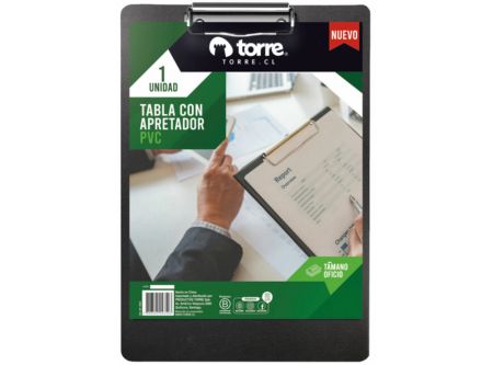  TABLA APRETAPAPEL OFICIO PVC SIMPLE C.APRETA TORRE 