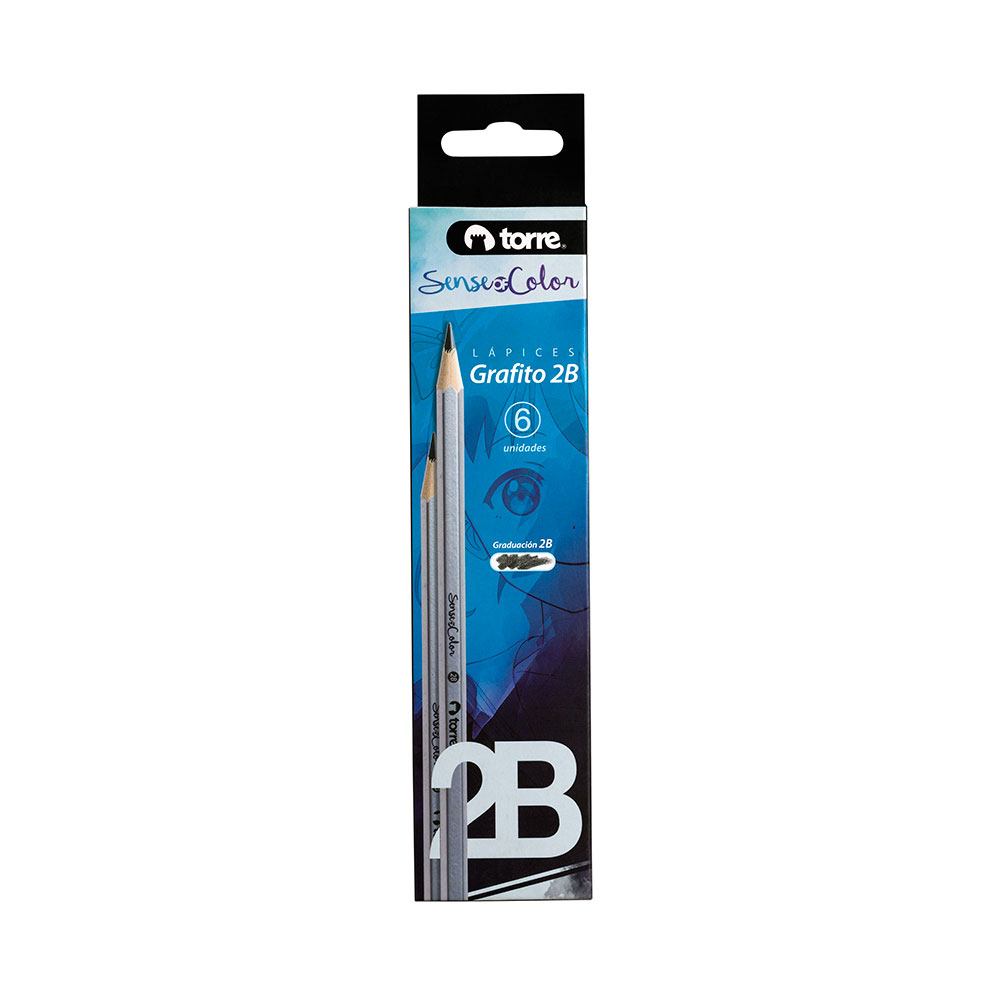  LAPIZ GRAFITO 2B. X 6 UN HEXAGONAL TORRE 