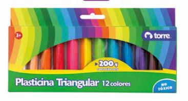  PLASTICINA 12 COLORES TRIANGULAR TORRE 
