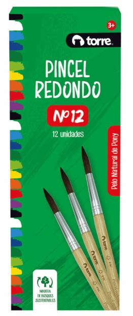  PINCEL PELO CAMELLO N/12 DP X 12 UND TORRE 