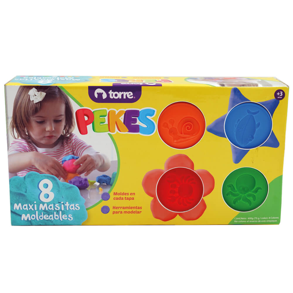  MASA P/MODELAR 60 GR DP X 8 COLORES PEKES TORRE 