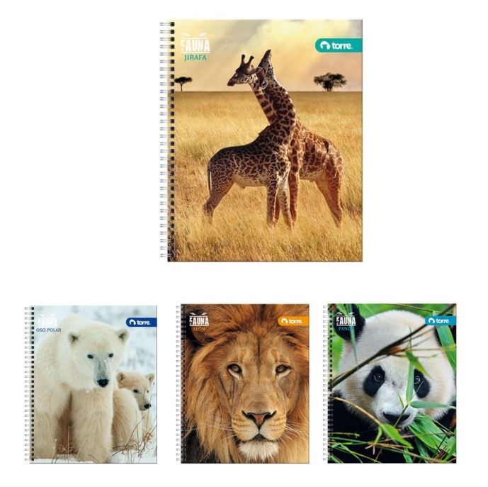  CUADERNO UNIV. E/D 100 HJ M7 TORRE CLASICO FAUNA 