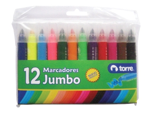  PLUMON DIBUJO 12 COLORES JUMBO TORRE 