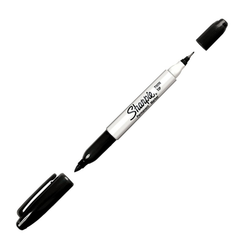  MARCADOR MULTIUSO NEGRO SHARPIE DOBLE PUNTA 