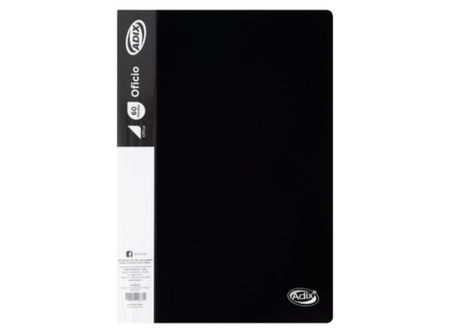  CARPETA C/FUNDA 60 FUNDAS ADIX OFICIO NEGRO 