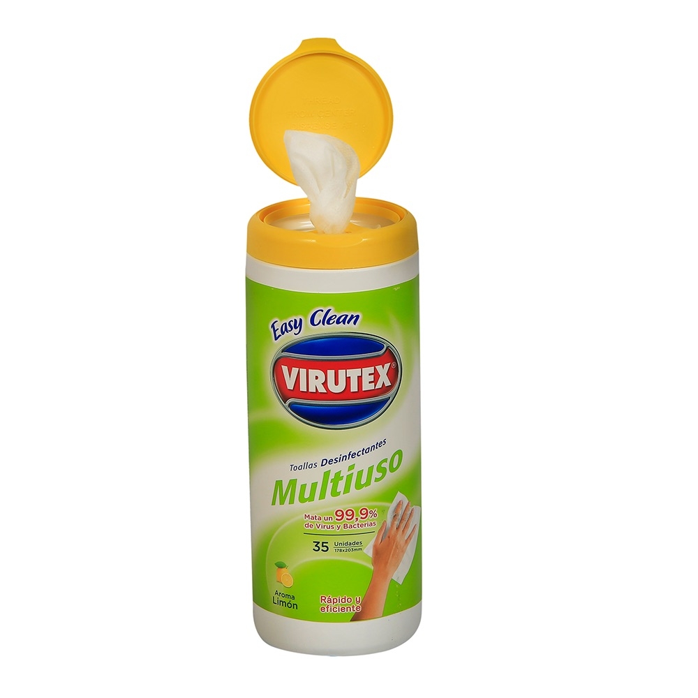  TOALLA DESINF VIRUTEX 35 UN LIMON CANISTER 