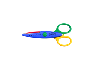  TIJERA ZIG ZAG HAND PLAST MET 13.5 CM 