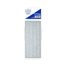  PLANTILLA LETRAS Y NUMEROS SET 4UN X1 UN 24X14 CM 
