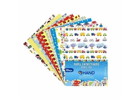  PAPEL ENTRETENIDO DOBLE FAZ 10 HJS 25X35 HAND 