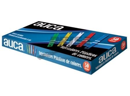  ACCOCLIPS 50 UND AUCA PLASTICOS COLORES 
