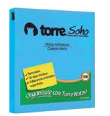  NOTA ADHE TORRE 100 HJ 7.6X7.6 CM CELESTE 