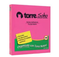  NOTA ADHE TORRE 100 HJ 7.6X7.6 CM FUCSIA NEON 