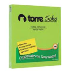  NOTA ADHE TORRE 100 HJ 7.6X7.6 CM VERDE NEON 