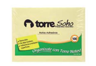  NOTA ADHE TORRE 100 HJ 10X7.6 CM AMARILLO MEDIANA 