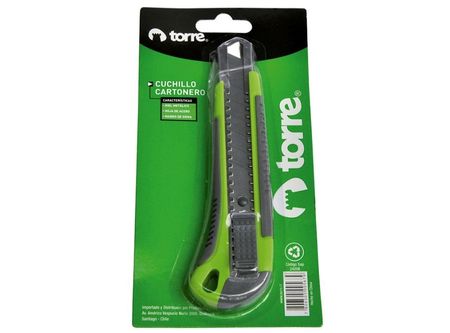  CUCHILLO CARTONERO GRANDE C/RIEL GOMA BLISTER 