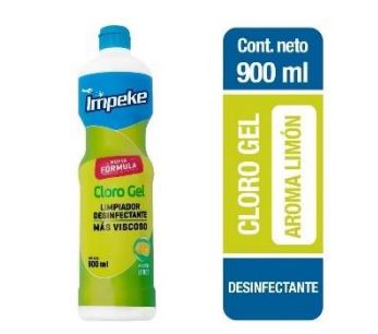  CLORO GEL 900 ML IMPEKE LIMON 