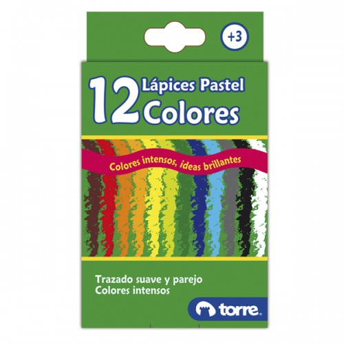  LAPIZ PASTEL 12 COLORES TORRE 