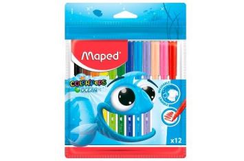  PLUMON ESCOLAR 12 COLORES PEPS OCEAN MAPED 