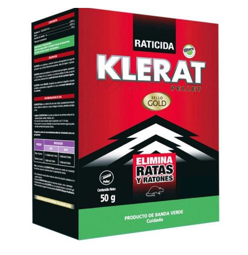  RATICIDA KLERAT 50 GR DP X 10 UNID PELLET 