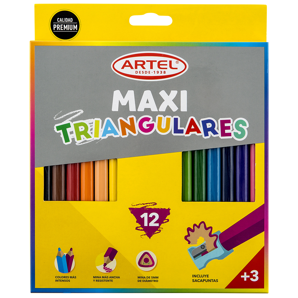  LAPIZ COLOR 12UN. MAXI ARTEL 5 M 
