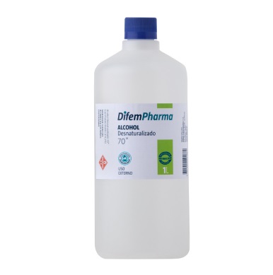  ALCOHOL 1 LT DESNATURALIZADO DESINF 70 % DIFEM 
