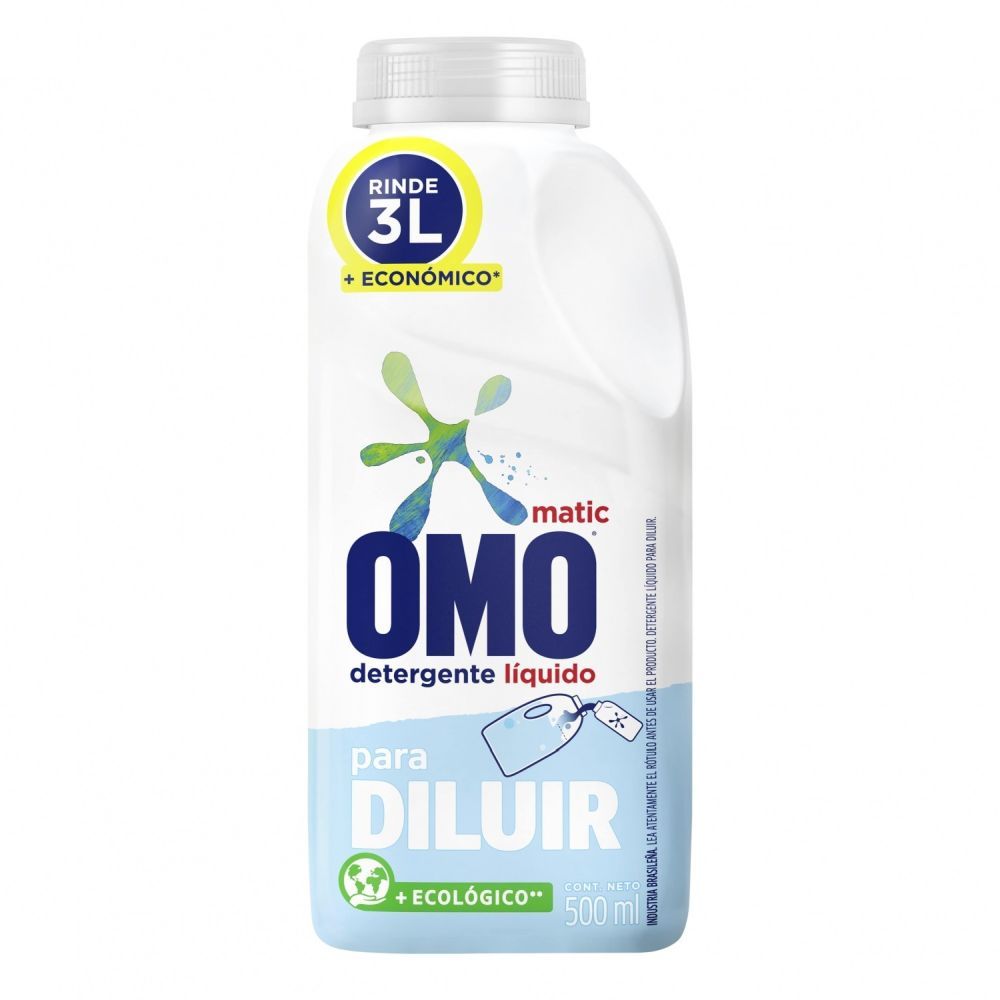  DETERGENTE LIQ. 500 ML. OMO CONCENTRADO RINDE 3 LT 