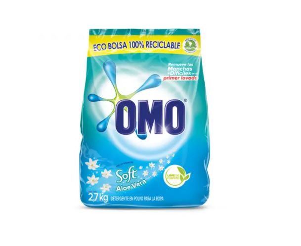  DETERGENTE POLVO 2.7 KG. OMO ALOE VERA 