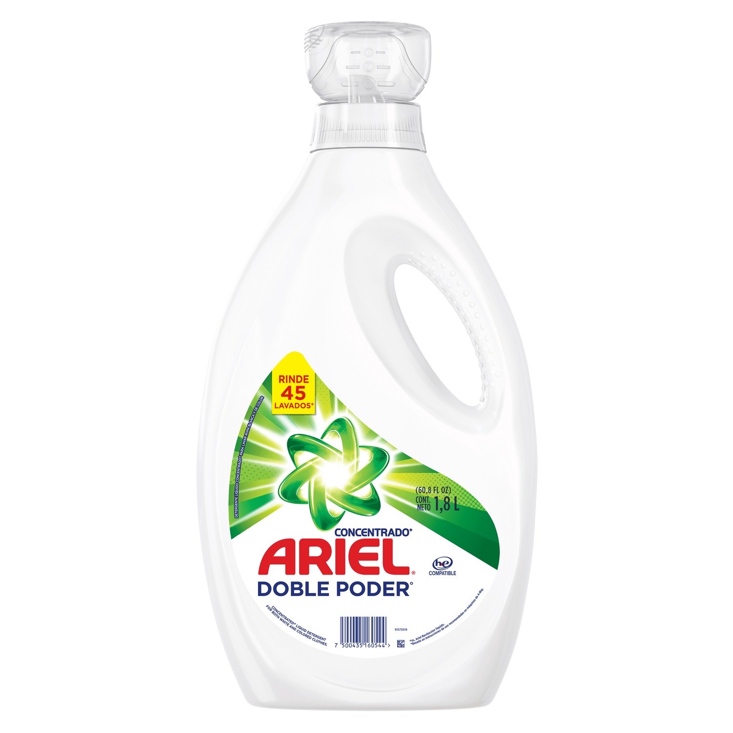  DETERGENTE LIQ. 1.8 LT ARIEL DOBLE PODER 