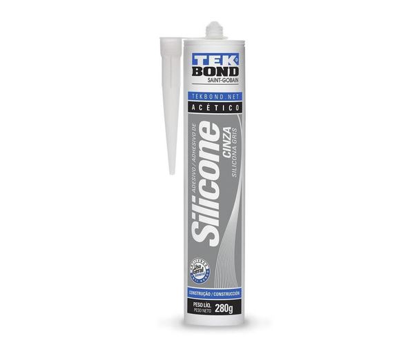  SILICONA ACETICA 280 GR. GRIS 12 UN TEKBOND 