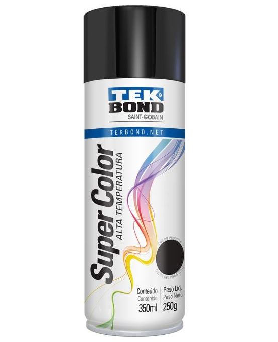  PINTURA SPRAY 350 ML ALTA TEMP NEGRO BRIL TEKBOND 