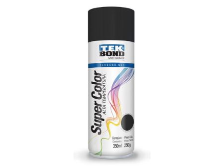  PINTURA SPRAY 350 ML ALTA TEMP NEGRO MATTE TEKBOND 