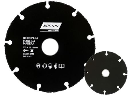  DISCO CORTE P/MADERA 115X22.23MM NORTON 