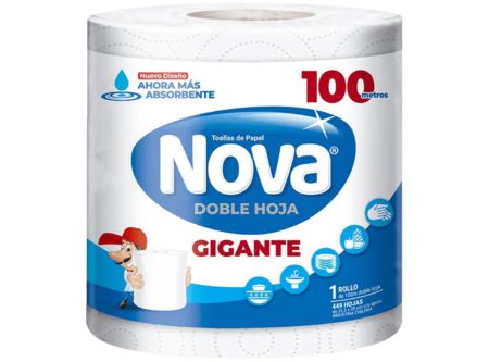  TOALLA PAPEL 1 ROLL 100 MT D/H NOVA GIGANTE 