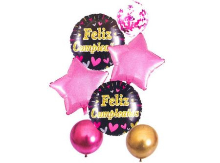  GLOBOS METAL SET CUMPLE ESTRELLA RS-DO-NG 