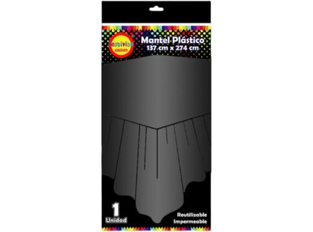  MANTEL PLASTICO 137 X 274 PLATA 