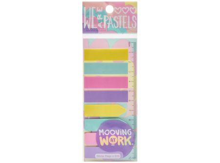  BANDERITAS CON REGLA MOOVING 200HJ X8 COLORES (QR) 