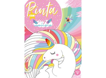  LIBRO COLOREAR 8 HJ UNICORNIO SURTIDO 