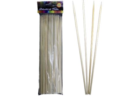  PALOS BROCHETA 35 CM GRUESO X 50 UND FECO 