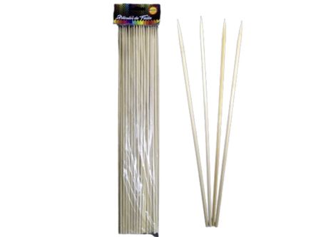  PALOS BROCHETA 40 CM GRUESO X 50 UND FECO 