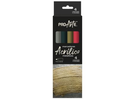  MARCADOR ACRILICO 4 UND METALICO PROARTE 