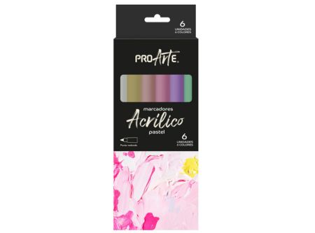  MARCADOR ACRILICO 6 UND PASTEL PROARTE 