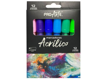  MARCADOR ACRILICO 12 UND SURTIDO PROARTE 