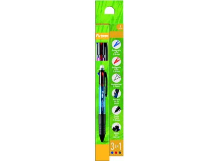  LAPIZ MULTIUSO TORRE PORTAM 0.5MM AZ/ROJ GOMA 