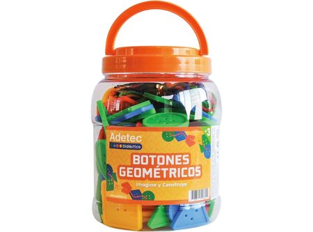  KIT BOTONES GEOMETRICOS PARA HILAR ADETEC 100 UN 