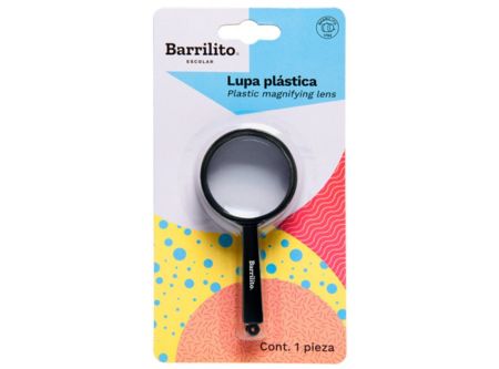 LUPA C/MANGO PLASTICO REDONDA 10X17 CM BARRILITO 