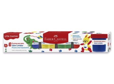  PINTURA DEDOS 6 COLORES FABER CASTELL 